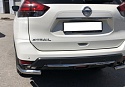 Защита заднего бампера угловая d60 мм для Nissan X-Trail III Рестайлинг