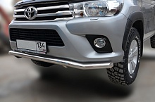 Защита переднего бампера волна d60 мм для Toyota Hilux VIII