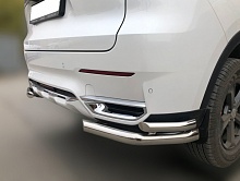 Защита заднего бампера угловая двойная d60/42 мм для Haval F7x I