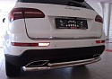 Защита заднего бампера двойная d60/42 мм для Zotye Coupa I