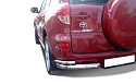 Защита заднего бампера угловая двойная d76/42 мм для Toyota RAV4 III (XA30)
