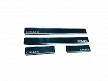 Накладки на пороги нержавеющая сталь под карбон 4шт. для Chevrolet Cruze I