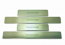 Накладки на пороги из нержавеющей стали 4шт. для Kia Sportage IV Рестайлинг