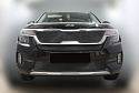 Комплект сеток black верх с ДХО, низ с датчиком SCC, центр для Kia Seltos I