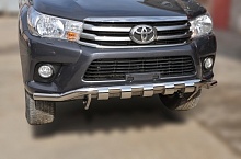 Защита переднего бампера волна G d60 мм для Toyota Hilux VIII