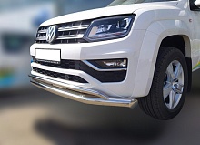 Защита переднего бампера двойная d76/42 мм для Volkswagen Amarok I Рестайлинг